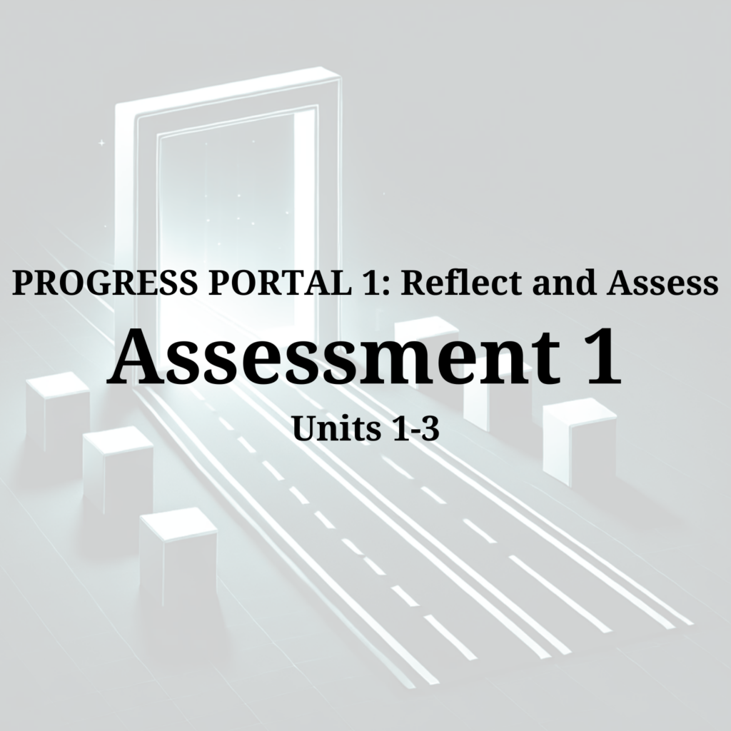 Progress Portal 1 Online Assessment 1 for Spelling for Adults, covering Units 1-3