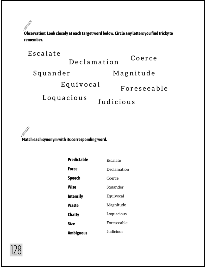 Spelling High School Workbook for Grades 9-10