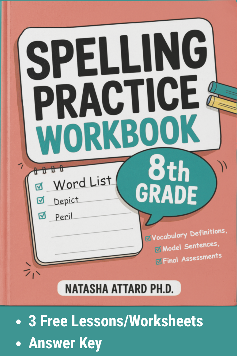 Free lessons from The Spelling Practice Workbook 8th Grade
