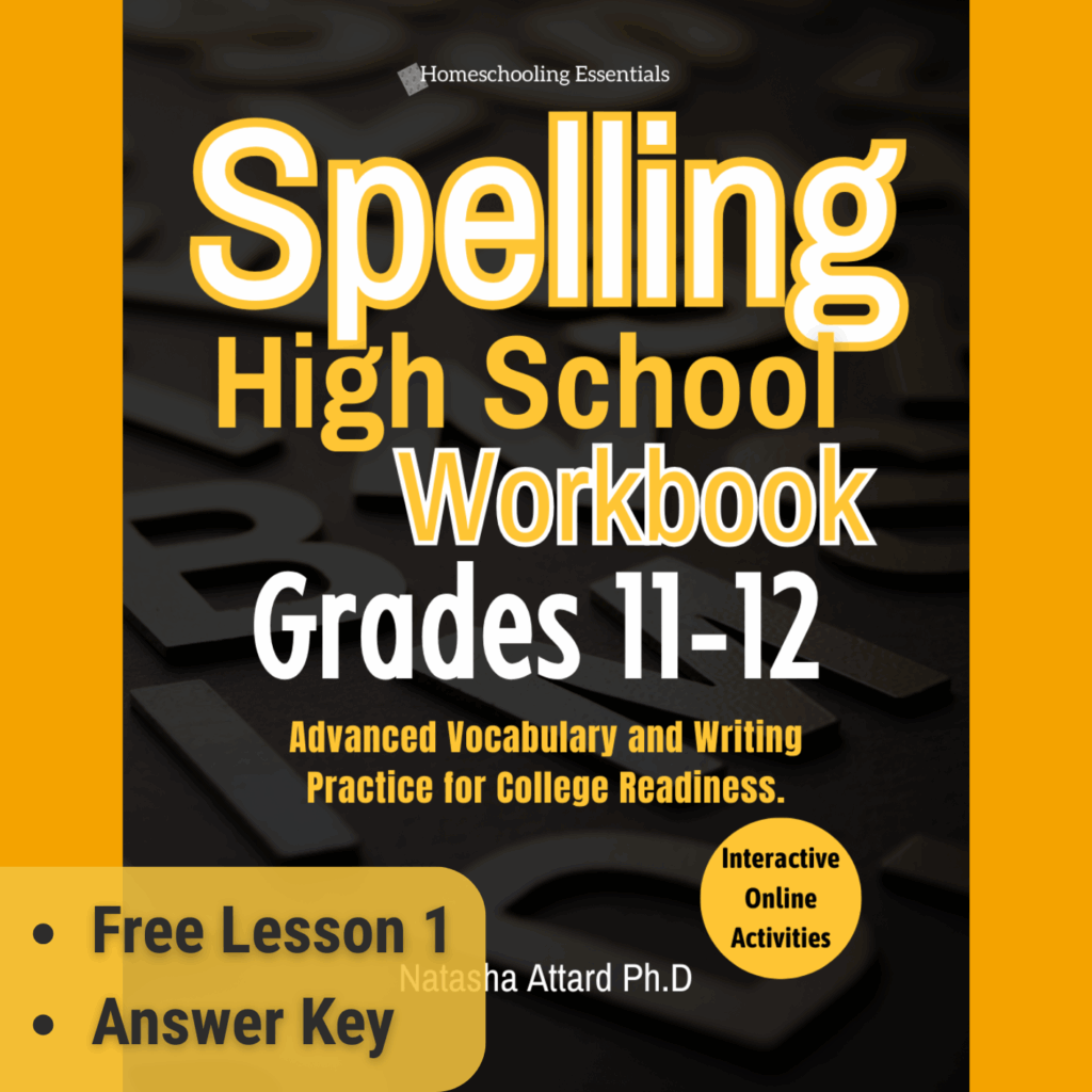 Free lesson from Spelling High School Grades 11-12