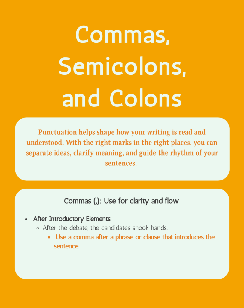 Grammar High School - Commas, Semicolons, Colons