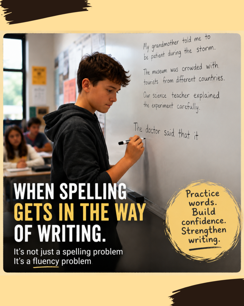 When Spelling Gets in the way of writing