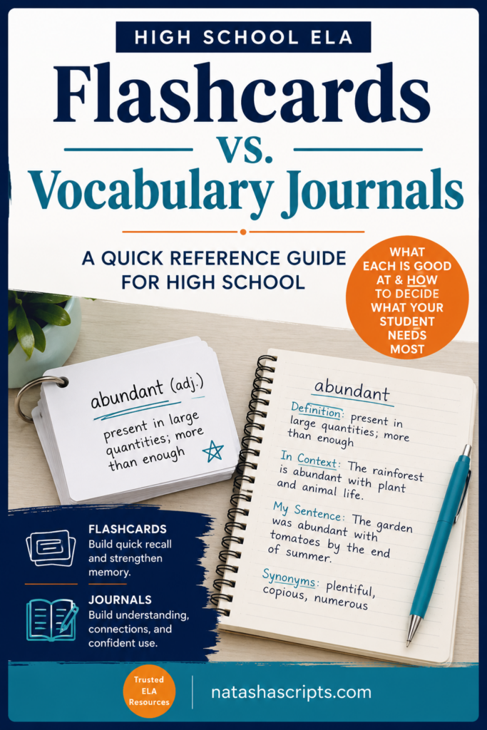 Flashcards vs. Vocabulary Journals