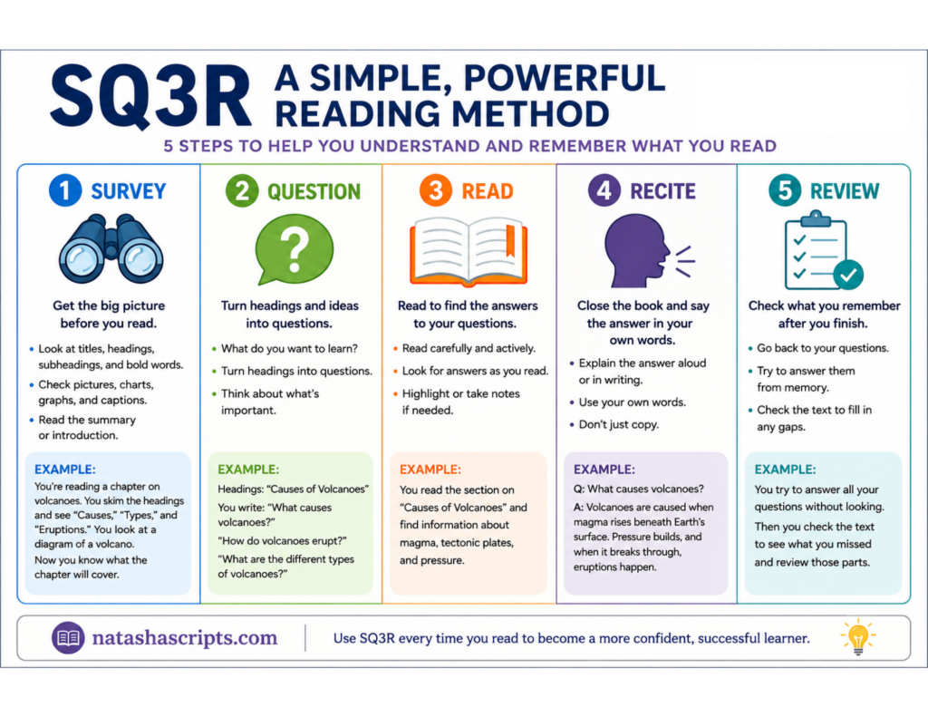 SQ3R Reading Method for Middle School