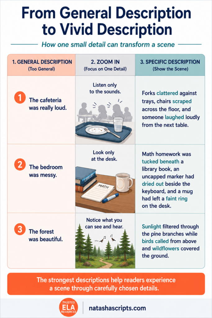 Examples of vivid description writing for middle school
