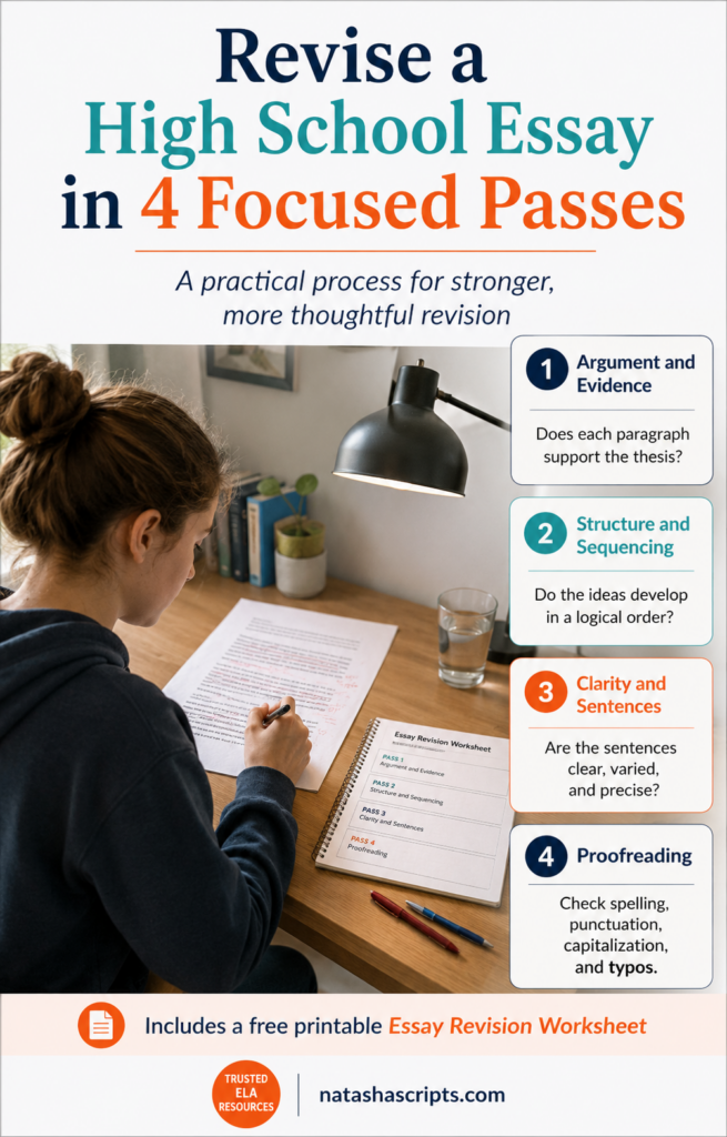 Revise a High School Essay in 4 Focused Passes
