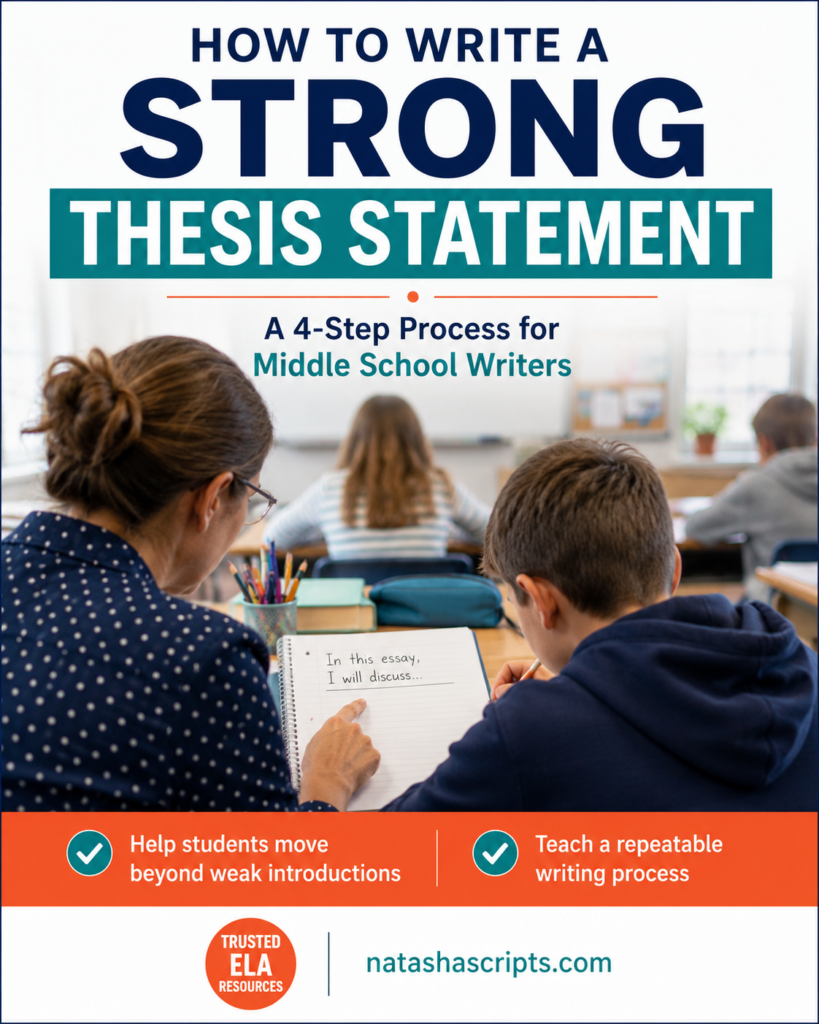 How to write a strong thesis statement for middle school writers