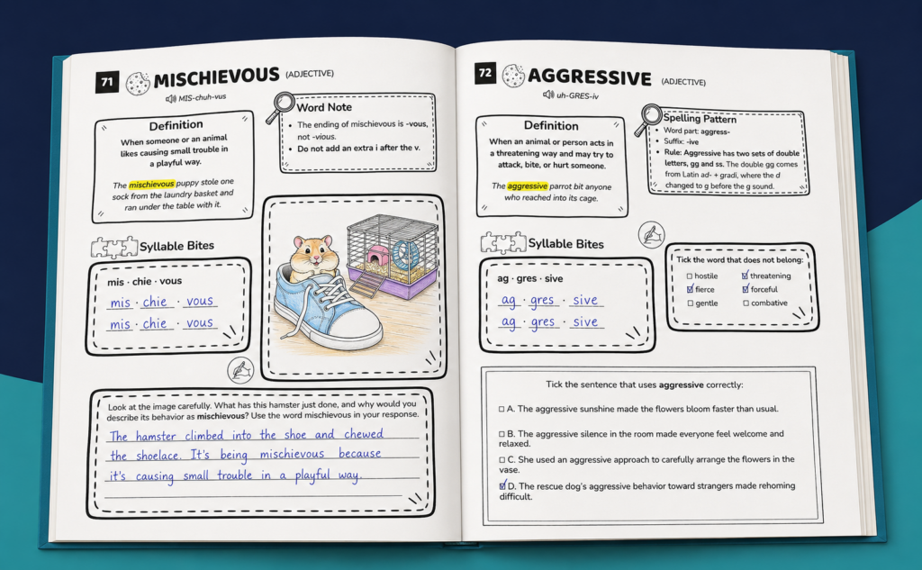 Daily Spelling Snacks: Fun, Bite-Sized Word Activities for Grades 7-8