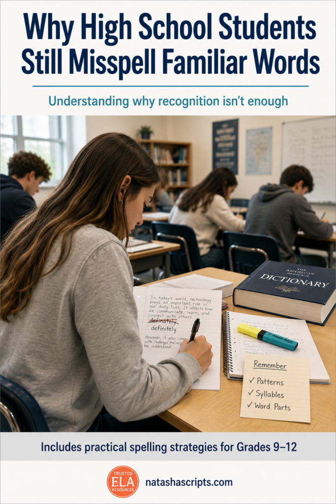 Why high school students still misspell familiar words.