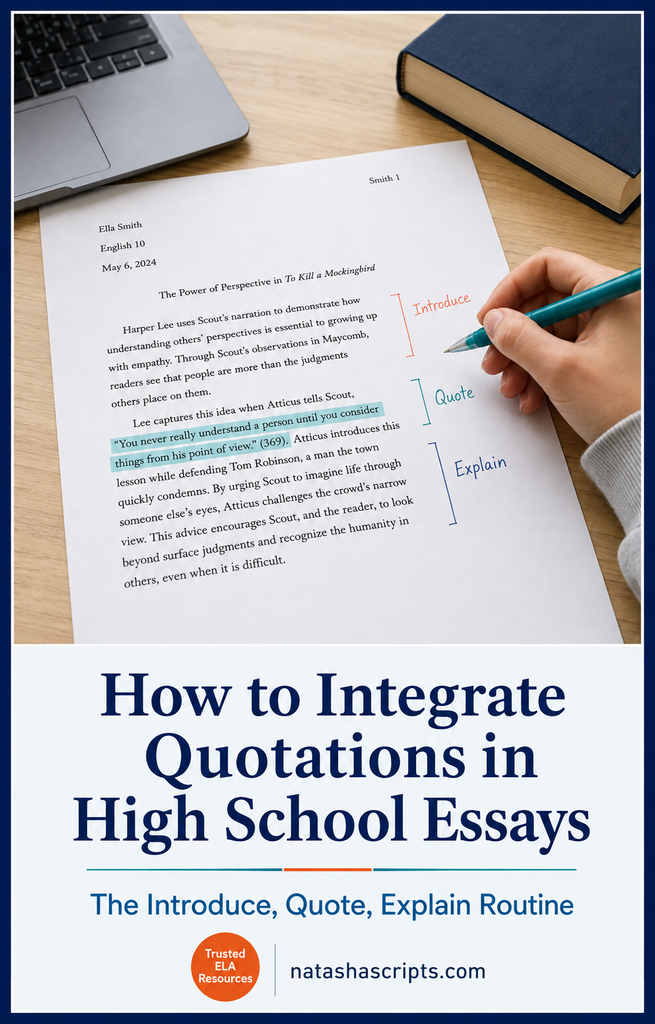How to integrate quotations in high school essays