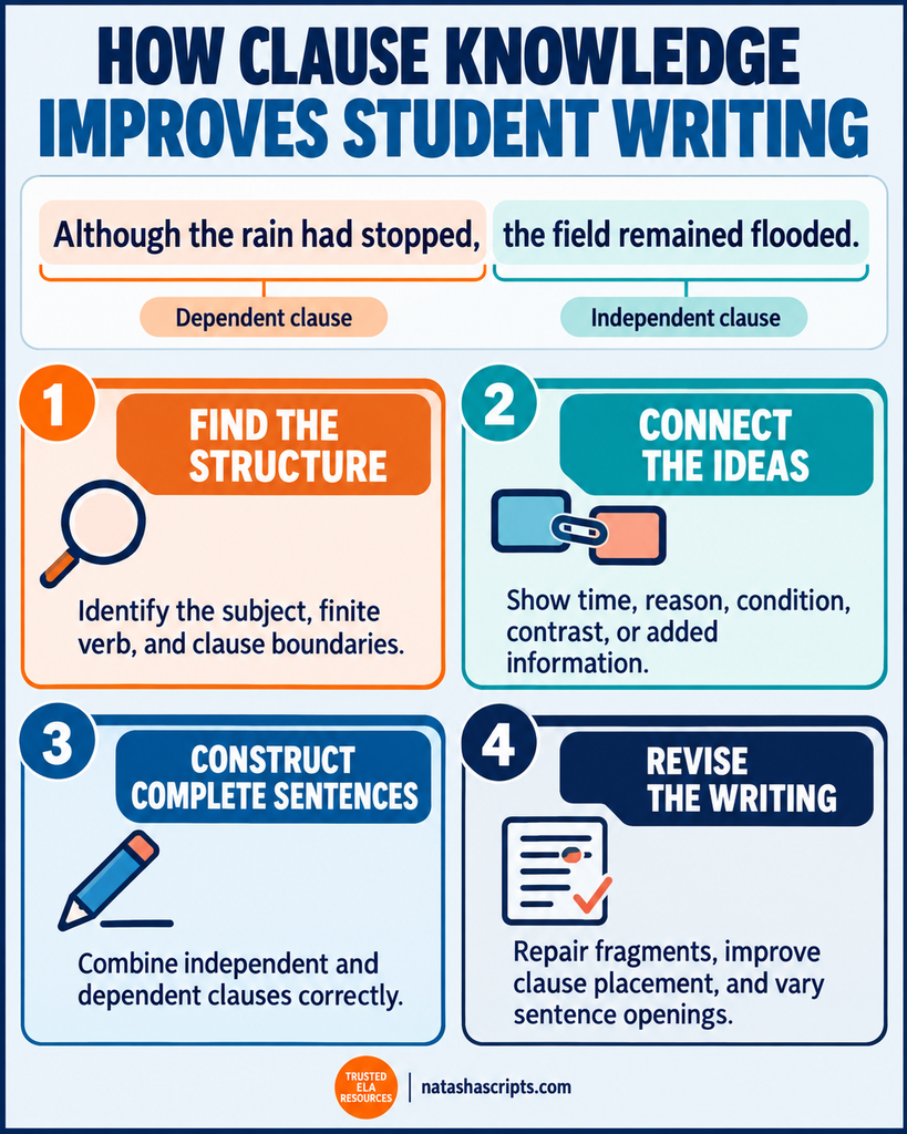 How clause knowledge improves student writing.