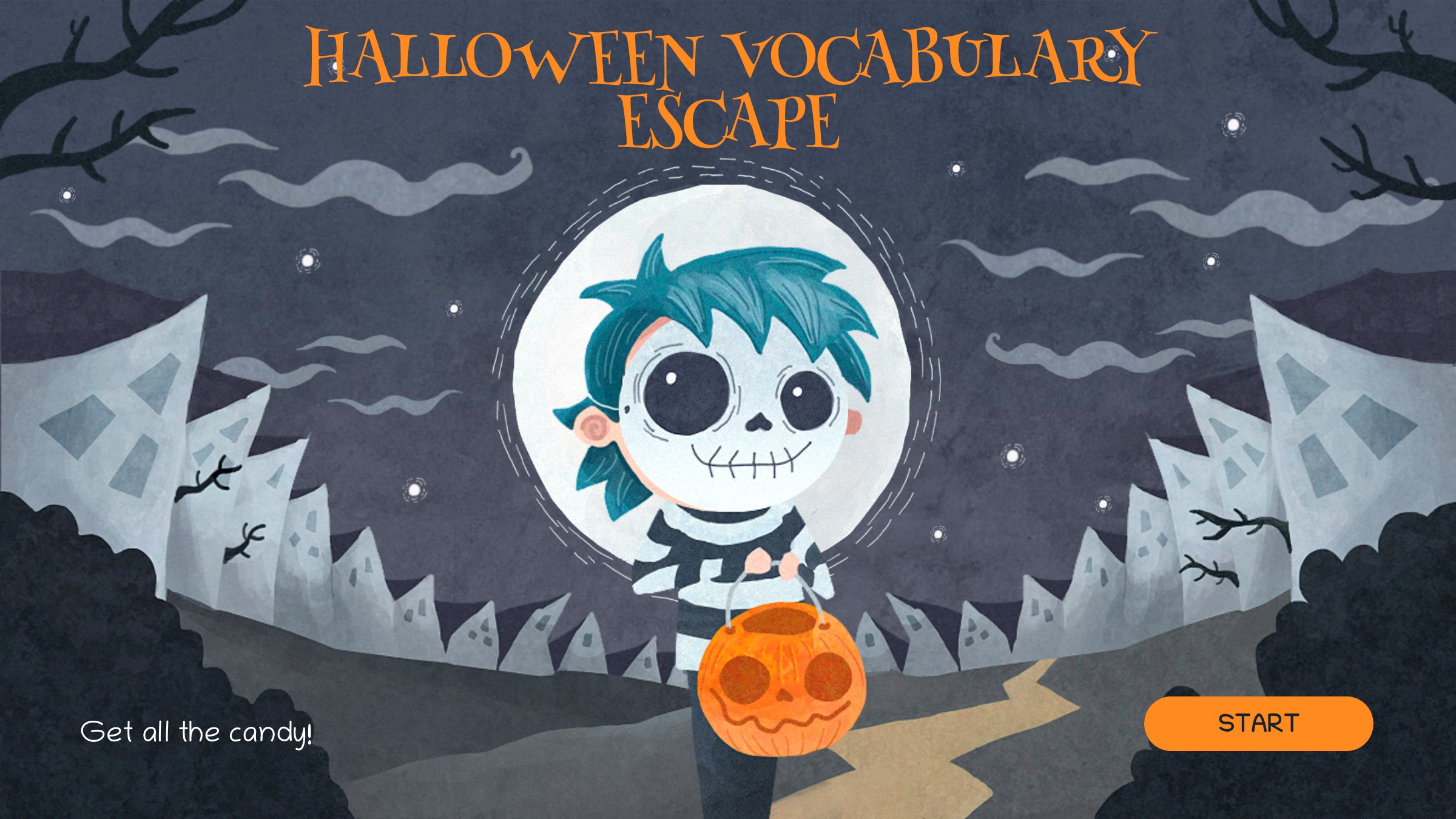 Halloween Vocabulary Escape game accompanying Weeks 10–12