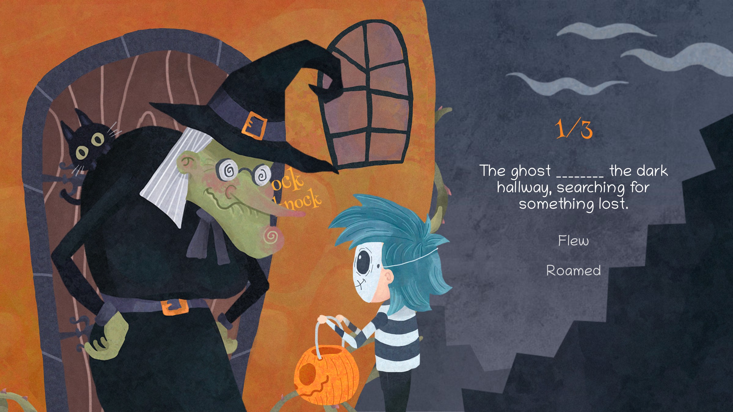 First vocabulary question preview from Halloween Vocabulary Escape