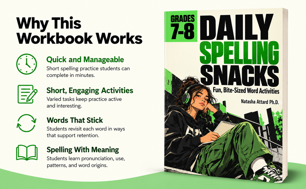 Daily Spelling Snacks for Grades 7-8: Fun, Bite-sized word activities