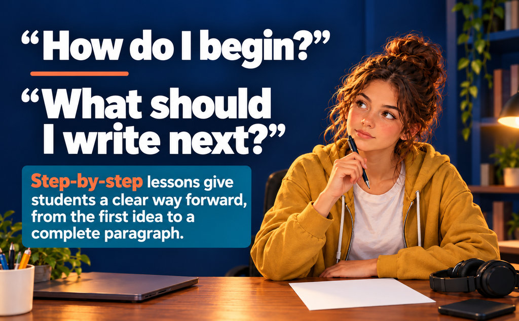SENTENCE TO paragraph writing for teens: step-by-step practice for stronger high school writing